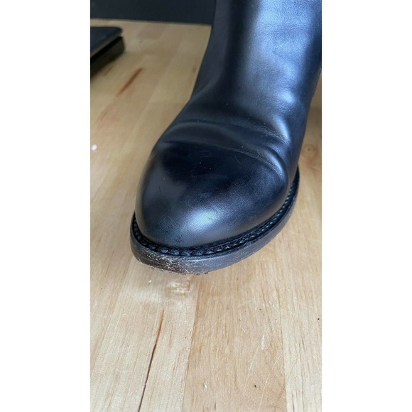 AGL Atillio Leombruni tall black leather heeled boot size 6.5 36.5 Made in Italy - Picture 7 of 11